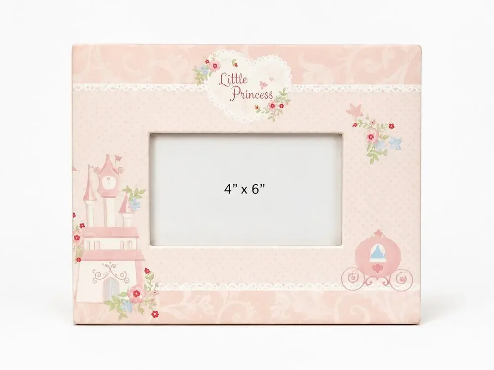 Disney Baby Little Princess Picture Frame 4x6 Pink Castle Nursery Decor